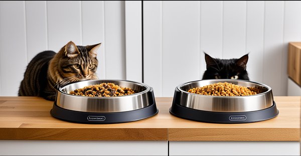 Duo de gamelles modulable pour chat : pratique et adaptable